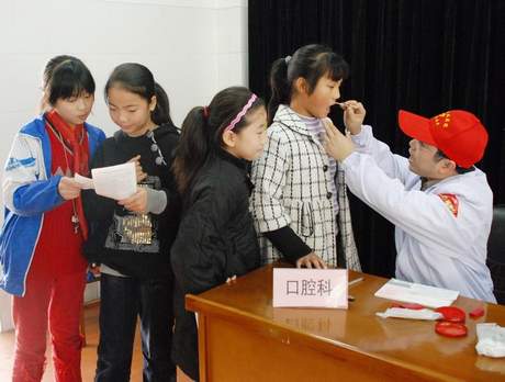 我院志愿者医疗队赴张湾实验小学开展健康监测